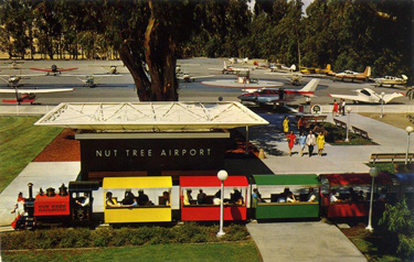 Nut Tree train and airport sign